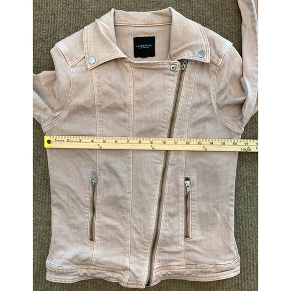 Liverpool Jacket Womens S Bradford Moto Zipper Pockets Fitted Stretch Denim - Picture 5 of 12
